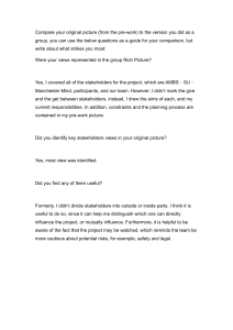 Project Management: Rich Picture & Stakeholder Analysis Reflection