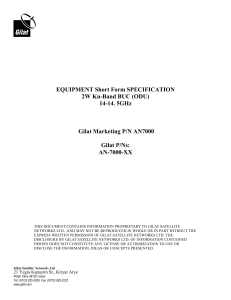 2W Ku-Band BUC (ODU) Specification | Gilat AN7000 Technical Data