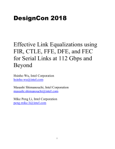 Effective Link Equalizations: FIR, CTLE, FFE, DFE, FEC for 112 Gbps+ Serial Links