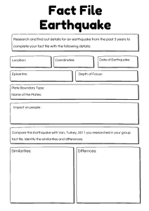 Earthquake & Volcano Fact File Research Worksheet | Earth Science