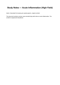 Acute Inflammation Study Notes: High-Yield Guide & Practice Questions