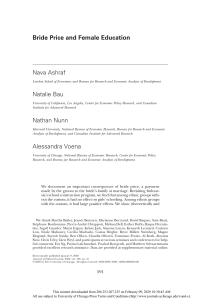 Bride Price and Female Education: Impact of School Programs in Indonesia & Zambia