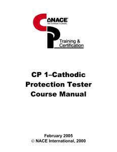 NACE CP 1 Cathodic Protection Tester Course Manual - February 2005