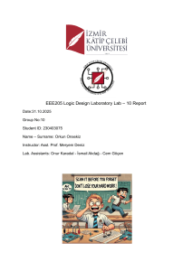 EEE205 Logic Design Lab 10 Report: Universal Gates Implementation