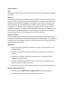 Context-Aware NLP Chatbot for Mental Health Support Thesis Proposal