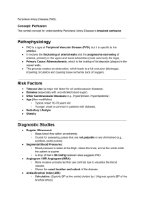 Peripheral Artery Disease (PAD) & Anemia: Pathophysiology, Nursing