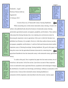 MLA Sample Paper: Nineteenth Century Farming Handbooks Research