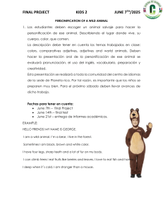 Proyecto Final: Personificaci&oacute;n de un Animal Salvaje para Kids 2