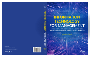 Information Technology for Management: Digital Transformation & IT Strategy