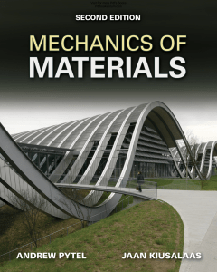 Mechanics of Materials 2nd Edition by Pytel & Kiusalaas