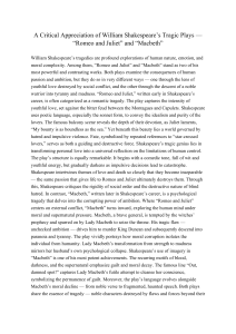 Critical Appreciation: Shakespeare's Tragedies & Shantiniketan