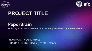 PaperBrain: Multi-Agent AI for Automated Handwritten Answer Sheet Evaluation