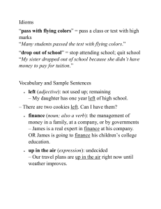 English Idioms and Vocabulary: Definitions & Sample Sentences