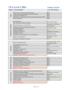 CFA Level 1 2026 Curriculum Changes vs 2025
