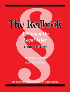The Redbook: A Manual on Legal Style