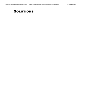 Digital Design and Computer Architecture ARM Edition Solutions Manual