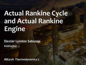 Actual Rankine Cycle & Engine Analysis: Thermodynamics 2 Lecture