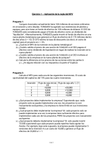 Ejercicios de Aplicaci&oacute;n de la Regla del VPN | Problemas Financieros