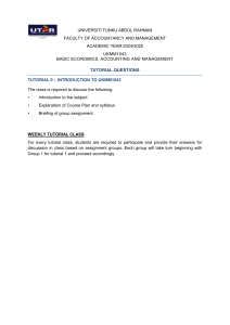 UTAR UKMM1043 Basic Economics, Accounting & Management Tutorial 0