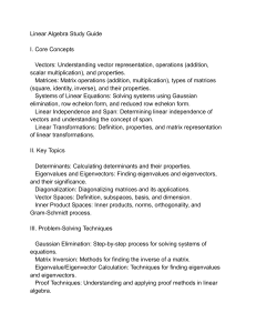 Linear Algebra Study Guide: Core Concepts, Topics & Applications