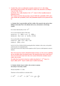Economics Problem Set: Utility, Risk, Game Theory, Auctions, Duopoly