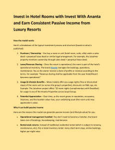 Invest in Hotel Rooms with Invest With Ananta and Earn Consistent Passive Income from Luxury Resorts