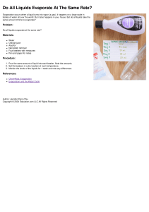 Liquid Evaporation Rates: A Science Experiment Guide for Students