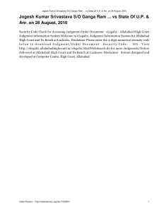 Jogesh Kumar Srivastava S O Ganga Ram vs State Of U P Anr on 28 August 2010
