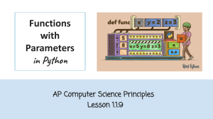 Python Functions with Parameters: AP Computer Science Principles