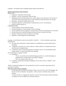 Linguistics: Language Study, Communication Chain & Grammar Concepts