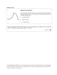 Bus Trip Average Speed Problem Solution - Physics Calculation