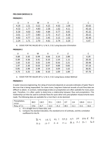 Pre-Exam: Gaussian Elimination, Gauss-Jordan, Linear Regression