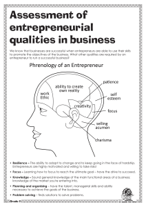 BS Entrepreneurial qualities