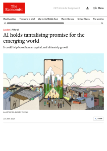 AI's Promise for Emerging World: Boosting Human Capital & Growth