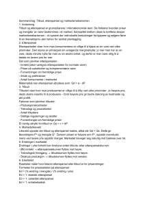 Udbud, Efterspørgsel og Markedsmekanisme Sammenfatning