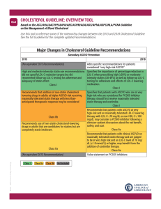 2018 Cholesterol Guideline Overview