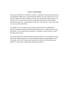 Teaching Wudu Method to Children: A Practical Learning Session