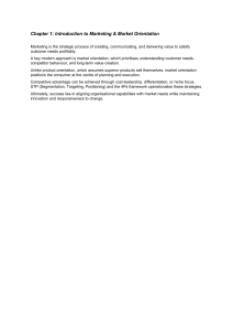 Marketing & Market Orientation: Course Overview