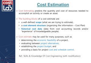 Cost Estimation: Project Budgeting & Control