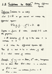 Solutions to Ordinary Differential Equations (ODEs) - Definition & Examples