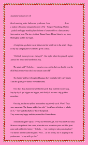 Timun Emas: Indonesian Folk Tale Storytelling Script with Moral Lesson