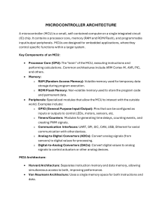 Microcontroller Architecture: Components, Types & Applications