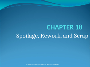 Spoilage, Rework, and Scrap Accounting