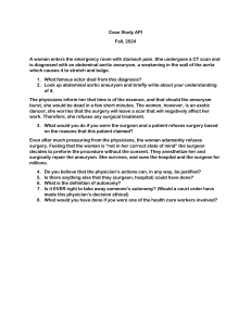 Medical Ethics Case Study: Aneurysm & Autonomy
