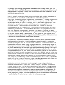 Paralysis in Joyce's Dubliners: Eveline & A Little Cloud Analysis