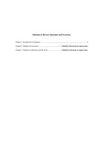 Database Solutions: Review Questions & Exercises