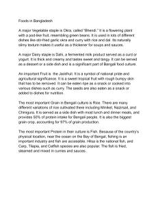 Foods in Bangladesh: Staples, Culture, and Significance