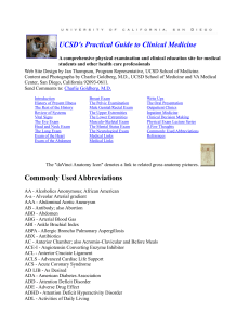 UCSD Clinical Medicine Guide: Physical Exam & Abbreviations