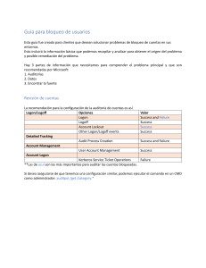 Gu&iacute;a para bloqueo de usuarios: Pasos de soluci&oacute;n de problemas