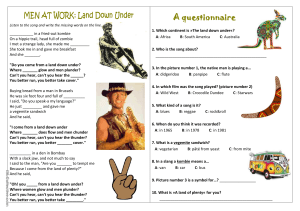 Men at Work: Land Down Under Song Worksheet & Australian Culture Quiz